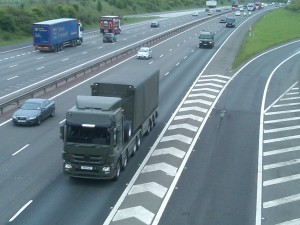 Nuclear Weapons Convoy on Motorway